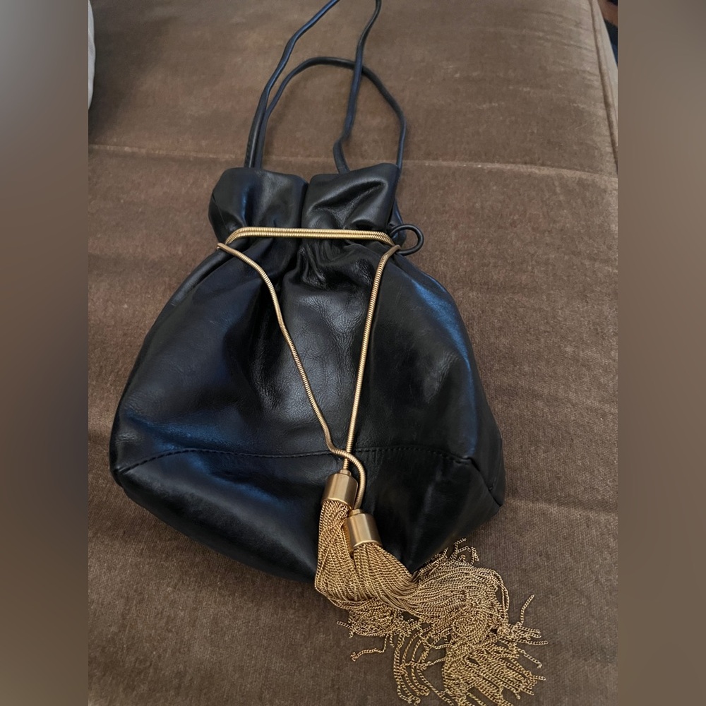 Black Drawstring Purse